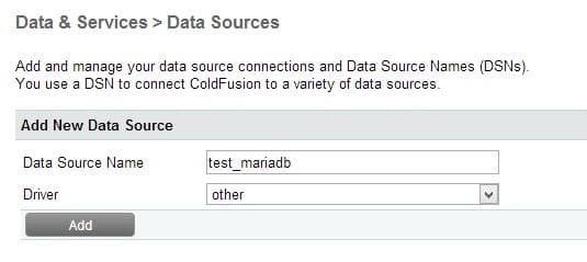 CF Admin Data Sources